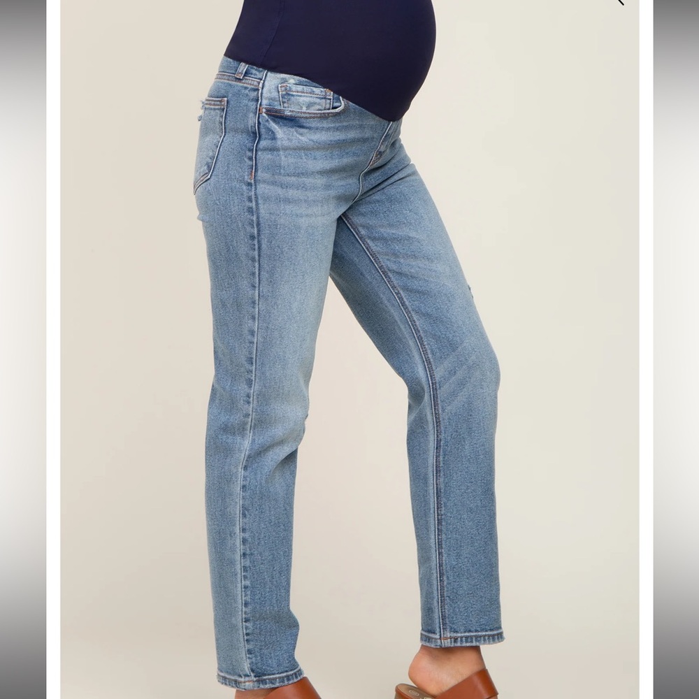 Women's Blue Straight Leg Jeans